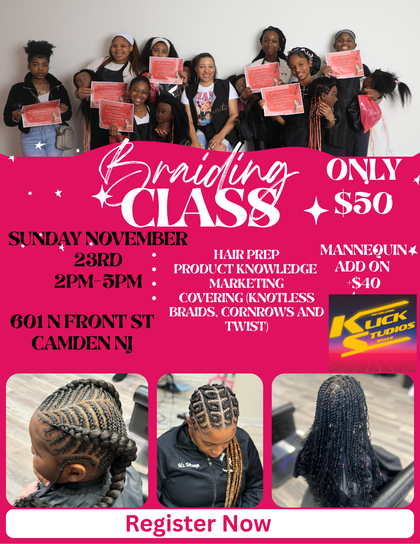 Klick & Style: Braiding Class